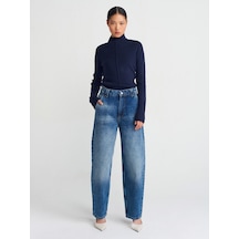 Dilvin 71756 Bol Kesim Balon Denim Pantolon Tint