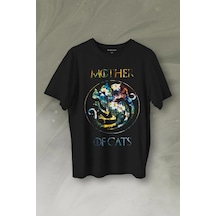 Mother Of Cats Mom Kedi Annesi Hayvansever Veteriner Mommy Baskılı Tişört Unisex T-shirt 001