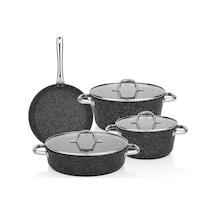 Schafer Dark Millard Y.y.tencere Seti - İnd-7 Parça-siyah