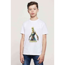 Tshirthane Straw Ops Fortnıte Baskılı Unisex Çocuk Beyaz T-Shirt