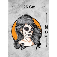 Gotic Girl Sticker - Gotik Kız Sticker - Araba Oto Motosiklet Karavan Cam Laptop Bavul Sticker - 00159 30x26 Cm