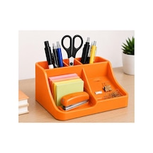 Masa Üstü Kalemlik Organizer 3d Baskı Şık Tasarım Çalışma Masası Organizer 17x13 Cm Turuncu Turuncu