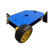 Arduino Uyumlu Robotik 4wd Araç Şasesi 3d Baskı Kaliteli + 4 Motor + 4 Teker Set 4wd Araç Şase Kiti Robot Araba Kiti