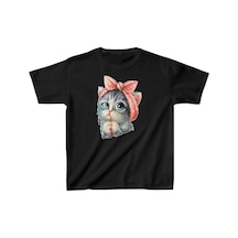 Çocuk Unisex Baskılı T-shirt - Siyah