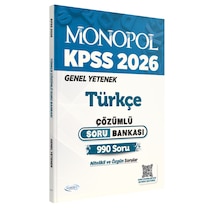 2026 Kpss Türkçe Çözümlü Soru Bankası Monopol Yayınları