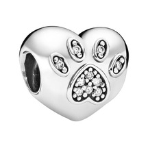 Nur Silver Taşlı Pati Gümüş Charm Nur-bl01234