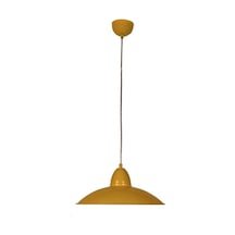 Dylight Retro Sarı Tekli Dekoratif Kafe Murfak Aydınlatma Sarkıt Avize Çap:37 Cm Beyaz