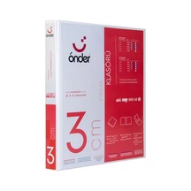 Önder Sunum Klasörü 4 Halkalı 30 Mm A4 Beyaz 2013-5 Çok Renkli