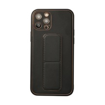 Apple Uyumlu iPhone 12 Pro Kılıf Coco Deri Standlı Kapak - Siyah 1