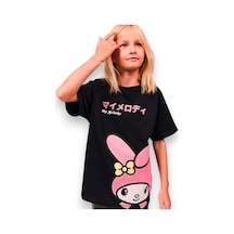 Sea Bubbles Kuromi Kız Çocuk Tişört St08782 Siyah