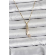 316l Çelik Zincir Gold Renk Zirkon Taşlı Deniz Kızı Model Kadın Kolye - Özel Seri Bzsurn013598 altın