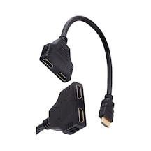 Hdmı Dağıtıcı Kablo 1080p Hdmı Konnektörü Tek Hdmı'ı İki Hdmı Çevirme Girişi Adaptör Aleti