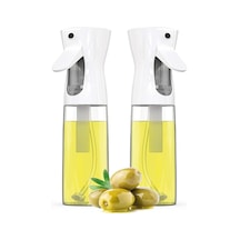 Sprey Yağdanlık Airfryer İçin Yağdanlık Püskürtmeli Cam Şişe Zeytinyağı Sirke Yağ Püskürtücü Beyaz Diğer