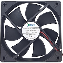 Xmer 120X120X25Mm 12V 0.30A 2 Kablolu Fan