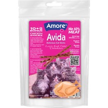 Amore Avida Chicken Sticks Tavuk ve Sebzeli Tahılsız Kedi Ödülü 12'li