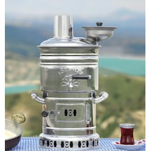 Sözenler Krom Odunlu Kömürlü 4 L Semaver Inox