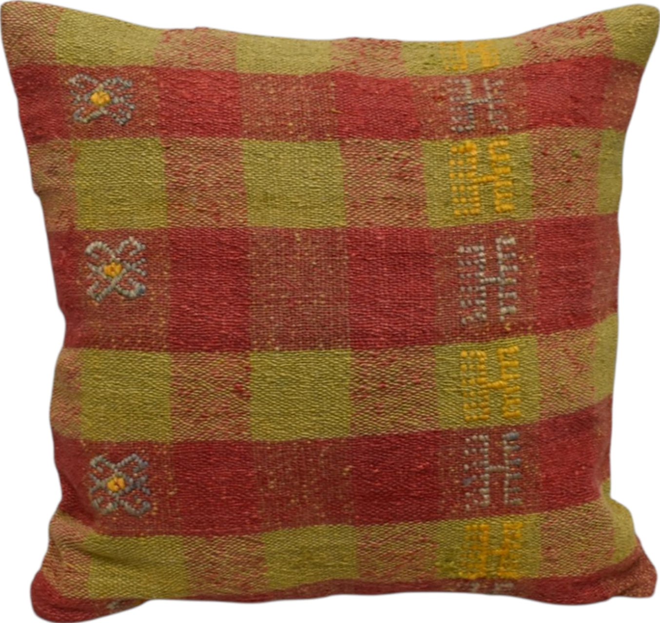 Zehra Abla Halı Yeni El Dokuma Dekoratif Kilim Kırlent Yastık Kılıfı 6520 Çok Renkli