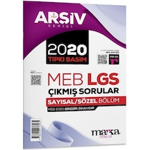 Marka 8. Sınıf Arşiv Serisi Lgs 2020 Çıkmış Sorular Çözümlü Tıpkı Basım Marka Yayınları