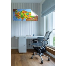 Sanalportavm Renkli Türkiye Haritası Manyetik Yapıştırıcı Gerektirmeyen Duvar Stickerı 118 Cm 56 Cm