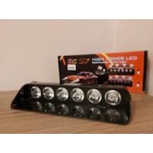 Cam Içi Çakar Lamba Kırmızı - Mavi 12V 8 Fonksiyonlu Power Led
