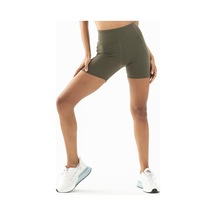 Maraton Active Slimfit Kadın Şort Fitness Haki Şort 22268-haki