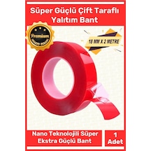 Premium Ekstra Güçlü Çok Amaçlı Çift Taraflı Tamir Cam Dış Mekan Montaj 1,5mt Silikon Şeffaf Bant