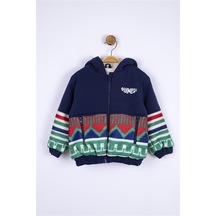 Erkek Bebek Etnik Fermuarlı Hırka-lacivert Lacivert Erkek Bebek Etnik Fermuarlı Hırka-lacivert Lacivert