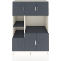 Kronos Dolap 9 Raflı 6 Kapaklı 132x59x195 Aytaşı-antrasit/antrasit Antrasıt/antrasıt