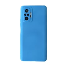 Redmi Note 10 Pro Kılıf Nano İçi Kadife Silikon - Mavi İtdark30619