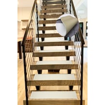 Comfort Krem Renk 5 Adet Merdiven Halısı Pufidik Peluş Kaymaz