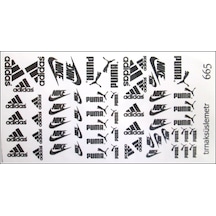 Adidas Puma Nike Tırnak Dövme Tırnak Sticker Nail Art 665