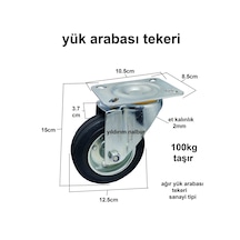 Yük Arabası 125 Tekerlek Sanayi Tipi Tekerlek Büyük Sağlam Kalite