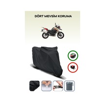 Siyah Benelli Trk 702x Arka Çanta Uyumlu Motosiklet Branda Su Geçirmez Dayanıklı Kumaş