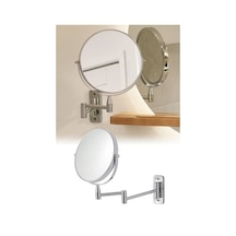 Makyaj Aynası Krom Duvar Aynası Çift Taraflı Büyüteçli MB024