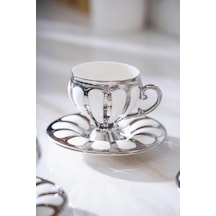 Acar Karıus 6 Kişilik Kahve Fincan Takımı Silver Hxf-06876 Çok Renkli