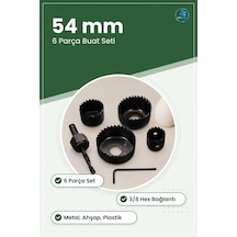 Buat Delik Açma Seti 54 Mm Hex Matkap Aksesuarları Metal Ahşap Pl