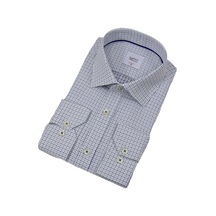 Erkek Puantiyeli Slim Fitt Uzun Kol Gömlek 2380 Bgl-st04375 Gri