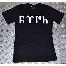 Stoned&Fame Unisex Siyah Türk Baskılı T-shirt SIYAH Siyah