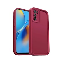 Oppo A16 Kılıf Viera Silikon - Bordo I11S