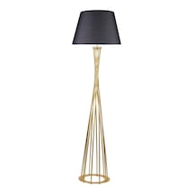 Retro Lambader Köşe Lambası Mat Gold Siyah Başlık 45cm Başlık