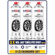 Mse Pro Jant Temizleyici Ve Parlatıcı Sprey 3 X 500 Ml / Oto Jant Temizleme Ve Fren Tozu Temizleyici