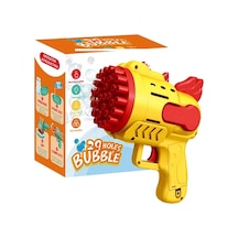 Led Light 29 Holes Bubbles Gun 29 Delikli Çoklu Köpük Atan Tabanca Sarı Köpük Tabancası Pilli Tabanca