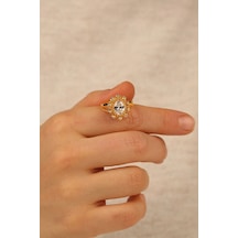 Çgk Çiğdem Gürel Kuyumculuk Dorikalı Tektaş Altın Yüzük Gold