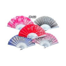 Zenviya21 Plastik Kumaş Yelpaze 12'li Karışık Ob-049 Zenya785 4658124