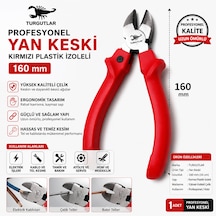 Profesyonel Yan Keski Kırmızı Plastik İzoleli 160 Mm