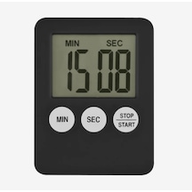 Dijital Zamanlayıcı Geri Sayım Mini Siyah 100 Dk Arkası Mıknatıslı Kronometre