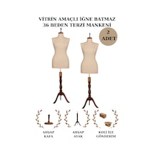 2 Adet Vitrin Amaçlı 36 Beden Terzi Mankeni İğne Batmaz 1