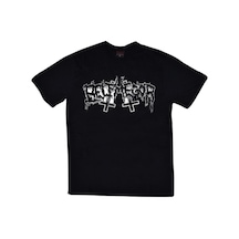 Stoned&Fame Erkek Siyah Belphegor Baskılı T-shirt SIYAH