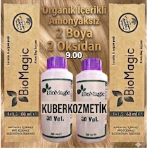 Biomagic 9.00 Sarı Organik İçerikli Amonyaksız Kalıcı Saç Bopyası 2 Boya+ 2 Oksaidan