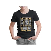 Lord Tshirt Burç - Scorpio Amazing  Siyah Çocuk Tshirt